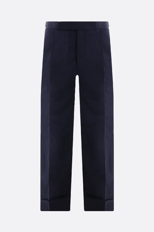 Custom Pants for Men-technical grain de poudre cropped pants