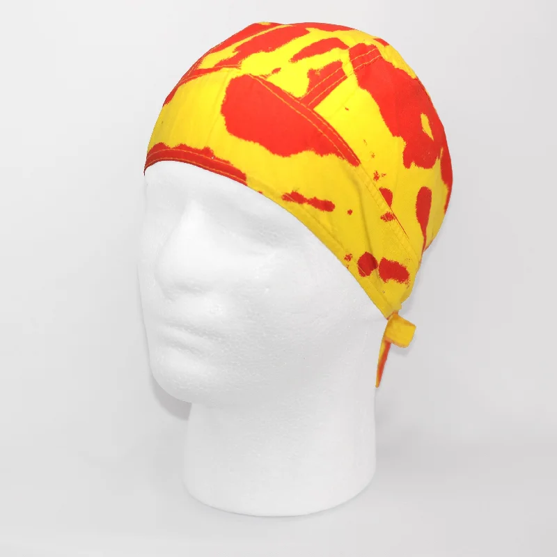 T-Shirt for Custom Slogans-Tie Dye Bandana Skull Cap Doo Rag for Hulk Hogan Mens Costume