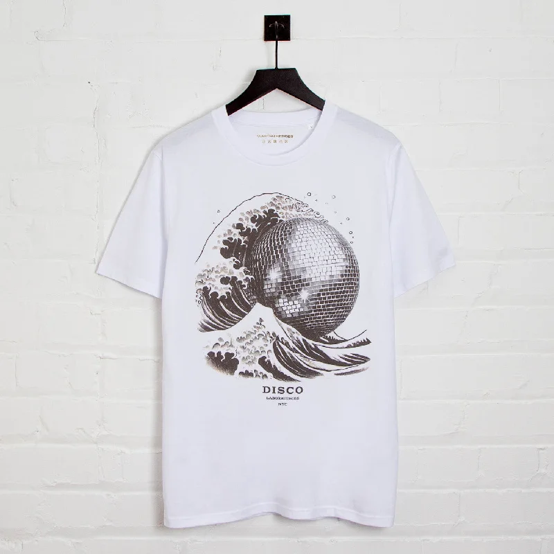 T-Shirt for Marketing and Advertising-Tsunami Disco Labs NYC Front Print - Tshirt - White