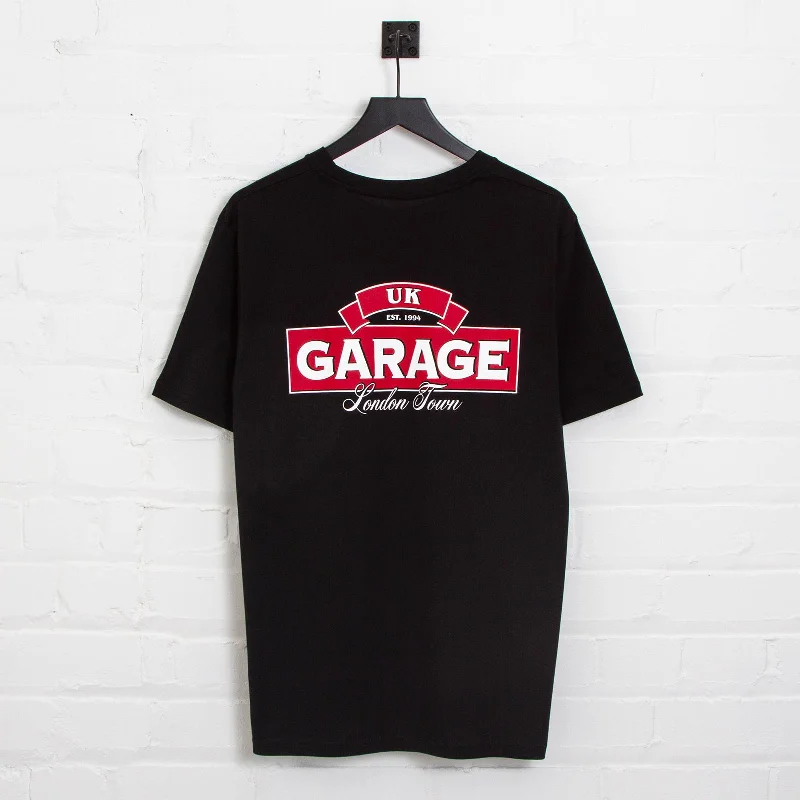 T-Shirt for Custom Team Apparel-UK Garage Back Print - Tshirt - Black