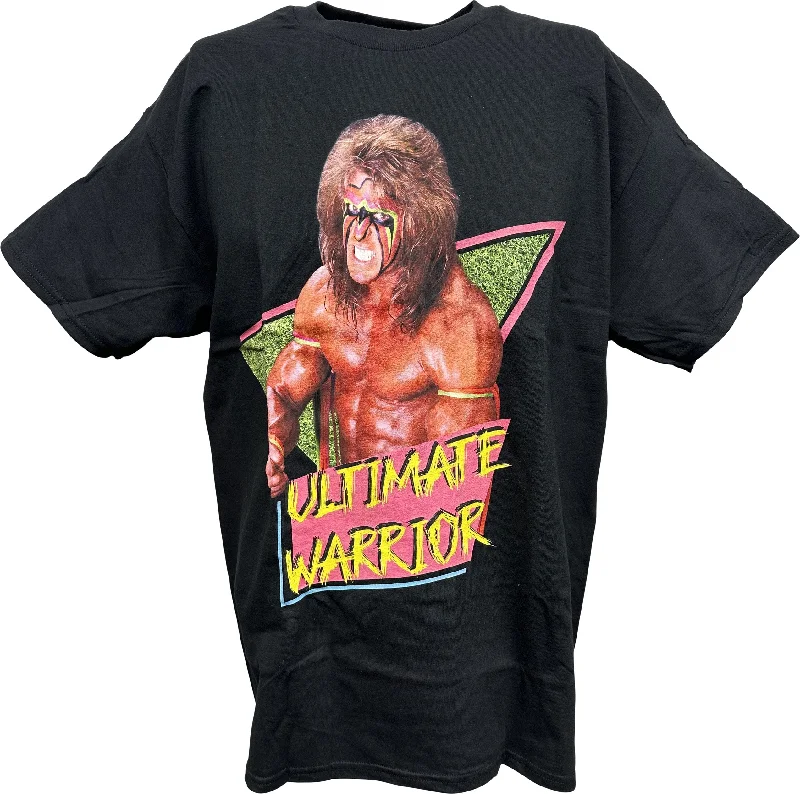 T-Shirt for Casual Outfit Styling-Ultimate Warrior Flex Pose WWE Mens Black T-shirt