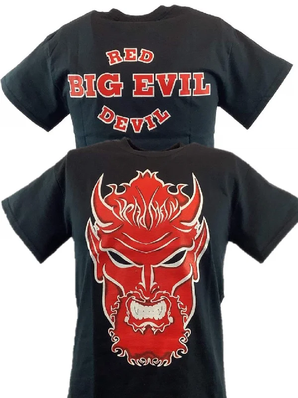 T-Shirt for Event Merchandise-Undertaker Big Evil Red Devil Head Mens Black T-shirt