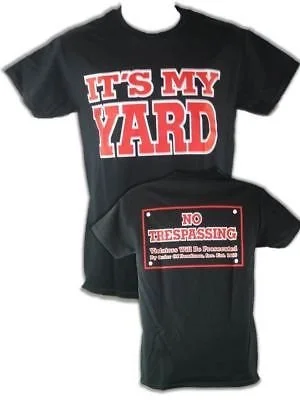 T-Shirt for Family Event Wear-Undertaker It's My Yard No Trespassing Mens Black T-shirt