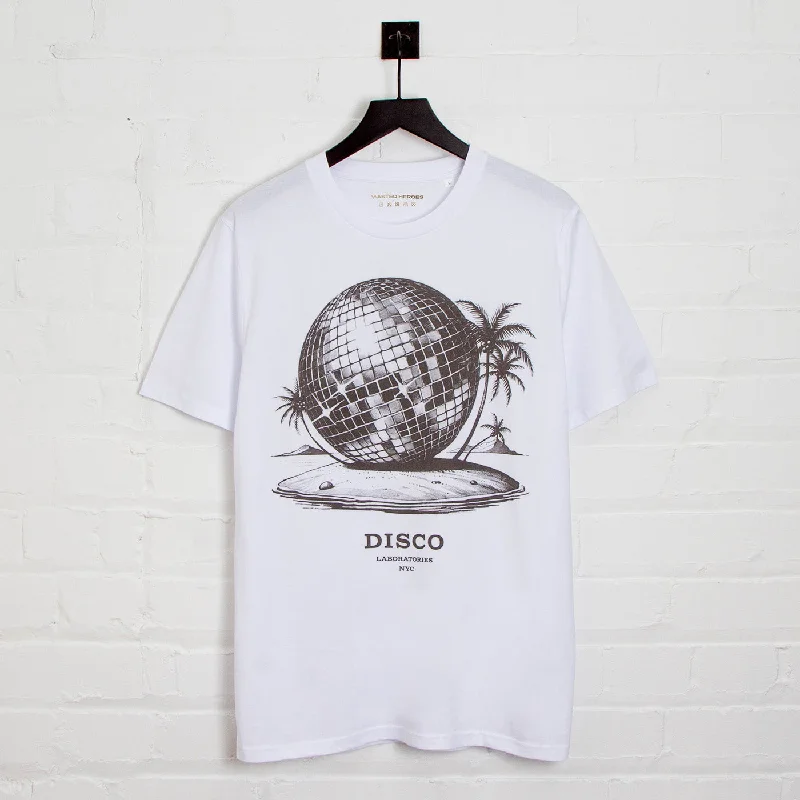 T-Shirt for School Uniforms-Utopia Disco Labs NYC Front Print - Tshirt - White