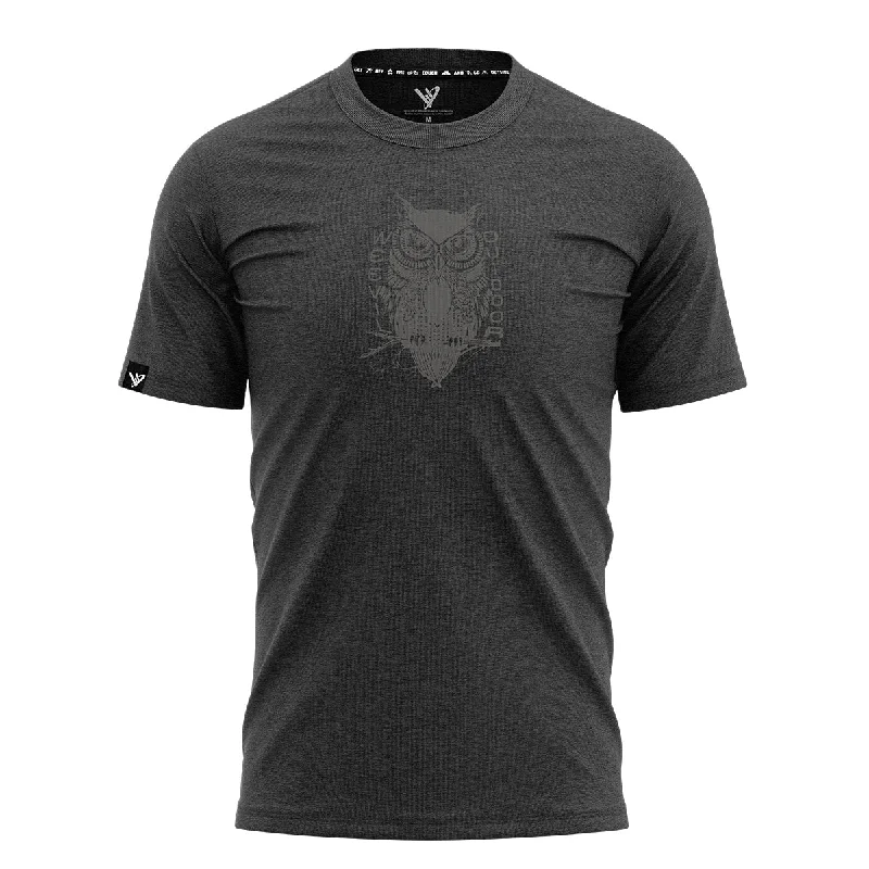 T-Shirt for Seasonal Promotions-WISE OWL TEE // HEATHER GREY