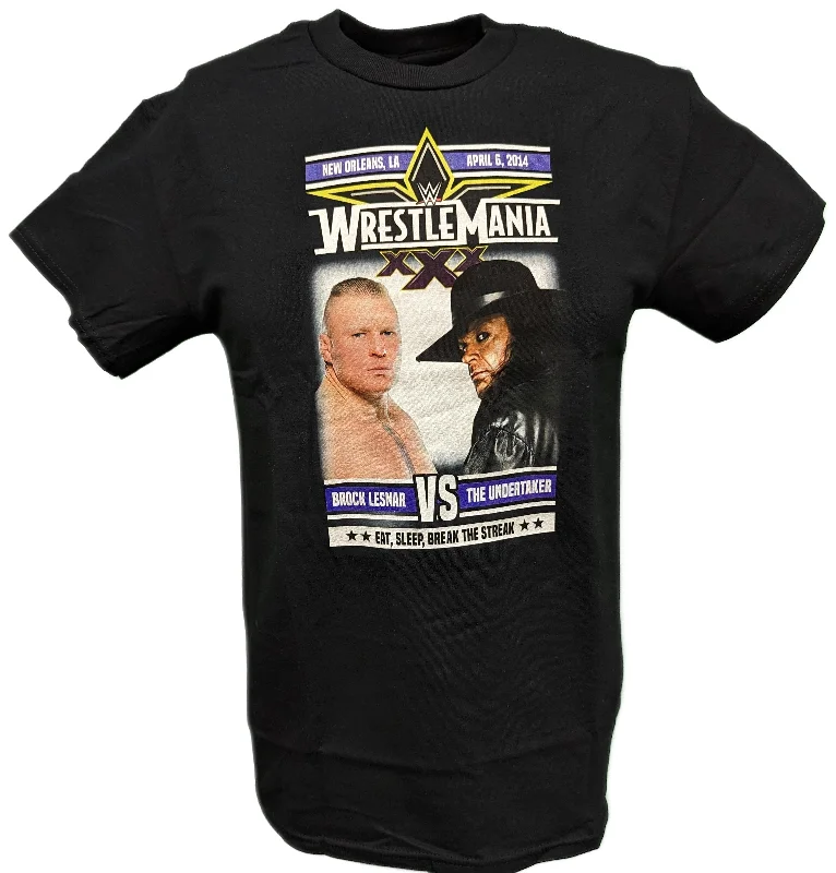 T-Shirt for Custom Photography Designs-WrestleMania 30 XXX WWE Brock Lesnar vs Undertaker Match Mens T-shirt