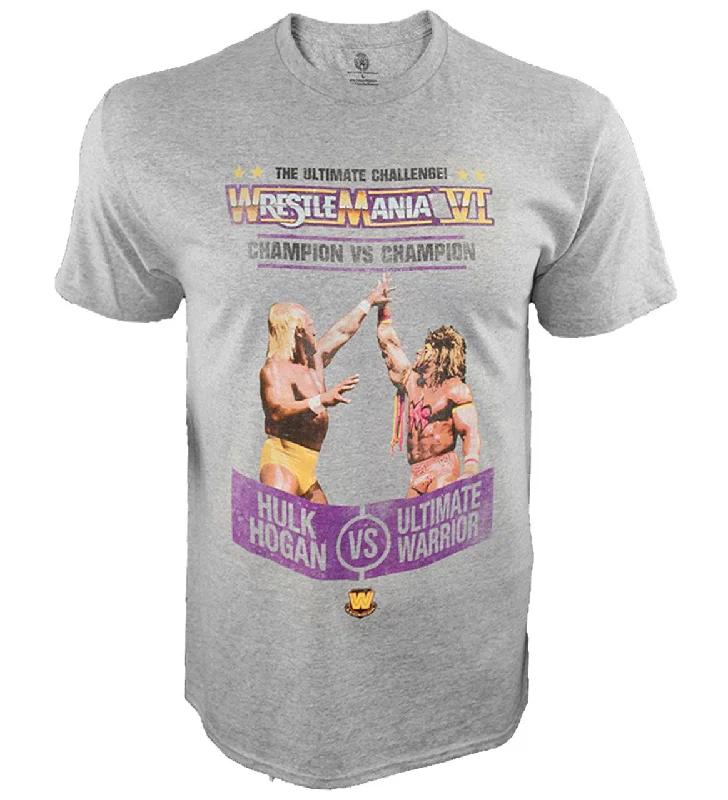 T-Shirt for Relaxed Fit-Wrestlemania 6 Hulk Hogan Ultimate Warrior T-shirt