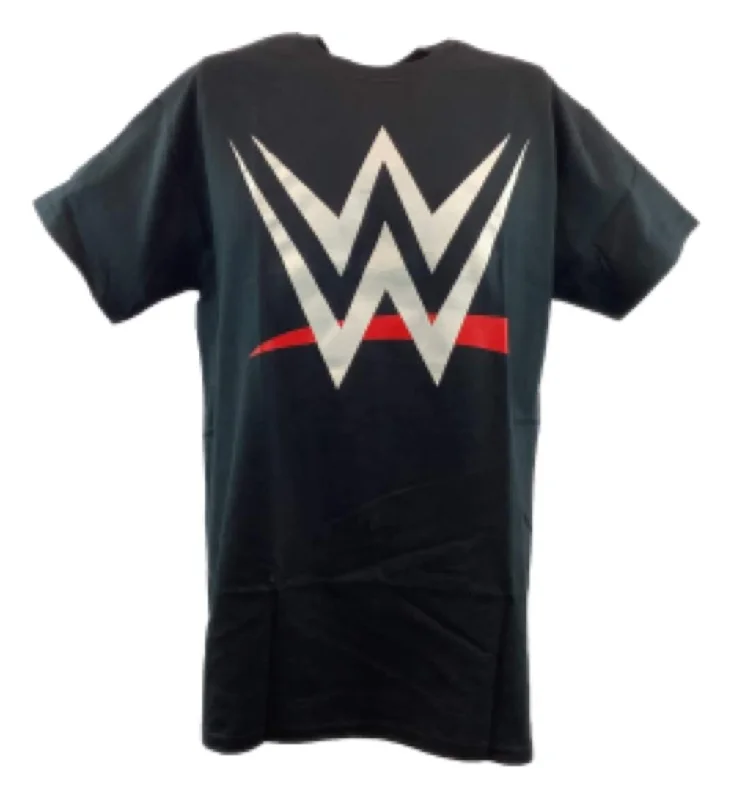 T-Shirt for Soft and Durable Cotton-WWE 2015 New Logo World Wrestling Entertainment Mens Black T-shirt