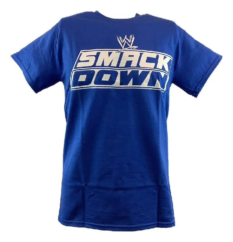 T-Shirt for Eco-Conscious Materials-WWE Friday Night Smackdown Mens Blue T-shirt