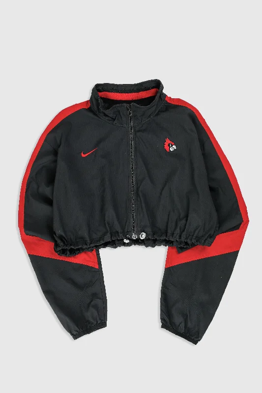 Lightweight Jackets for Women-Rework Nike Cardinals Crop Windbreaker - XL