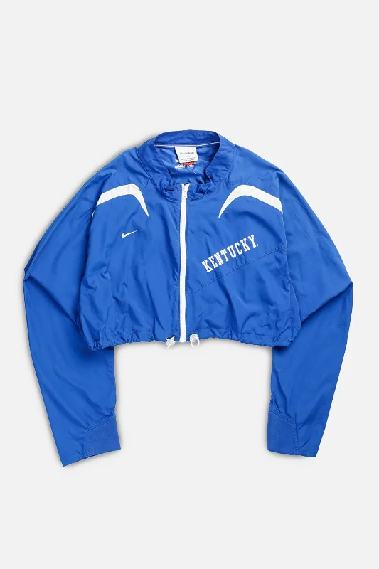 Jackets for Cold Weather-Rework Nike Crop Kentucky Windbreaker - XL