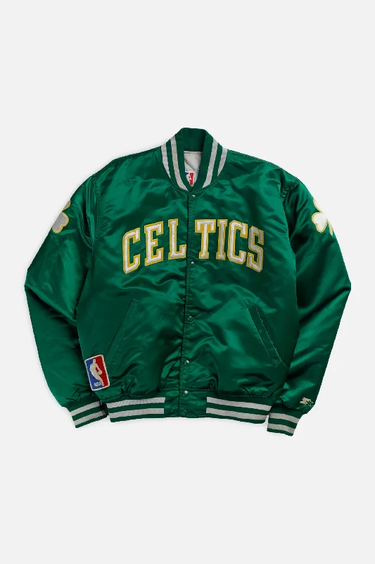 Custom Varsity Jackets-Vintage Boston Celtics NBA Bomber Jacket - L