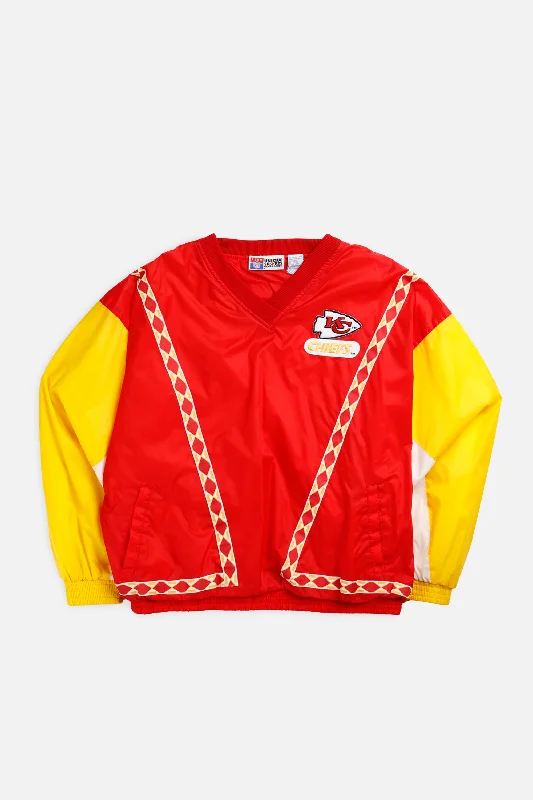 Custom Parka Jackets-Vintage Kansas City Chiefs NFL Windbreaker Jacket - XL