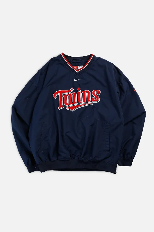 Jackets with Custom Graphics-Vintage Minnesota Twins MLB Windbreaker Jacket - XL