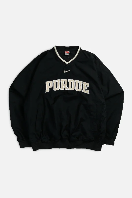 Jackets for Rainy Weather-Vintage Nike Purdue Pullover Windbreaker Jacket - L